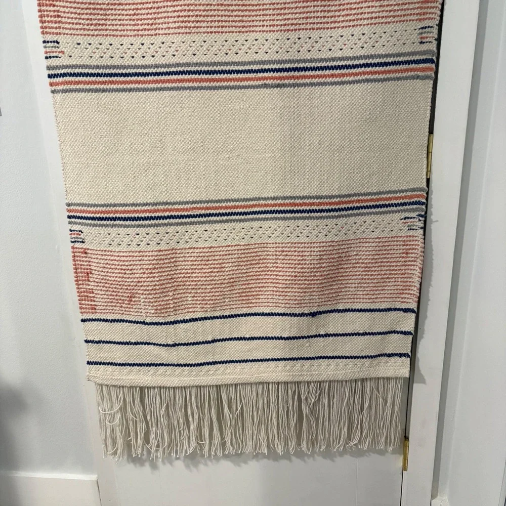 Boho Woven Wall Hanging Tassel Fringe Shaggy Diamond Tufted Textile Art 28x48